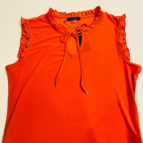 Tommy Hilfiger Orange Sleeveless Top, NWT - Picture 1 of 7